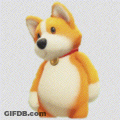 Stuffed Dog With Red Collar GIF