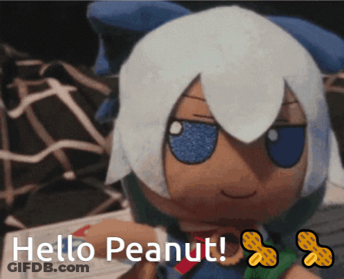 Stuffed Doll Saying Hello Peanut GIF