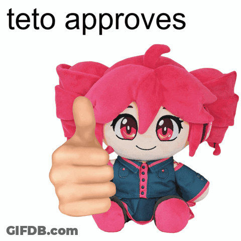 Stuffed Doll Thumbs Up Teto Approves GIF