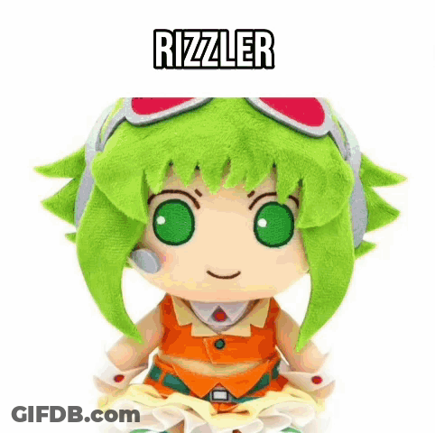 Stuffed Doll With Green Hair Rizzler GIF