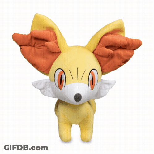 Stuffed Fox With Red Ears GIF