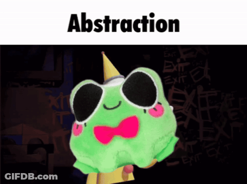 Stuffed Frog In Sunglasses And Party Hat Abstraction GIF