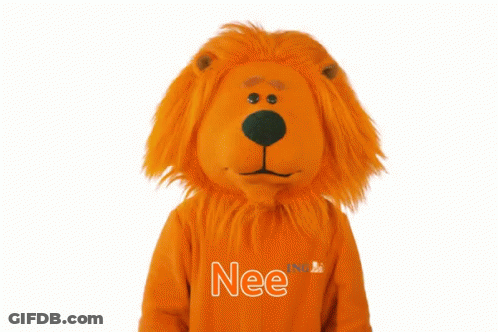 Stuffed Lion Wearing Nee Shirt GIF