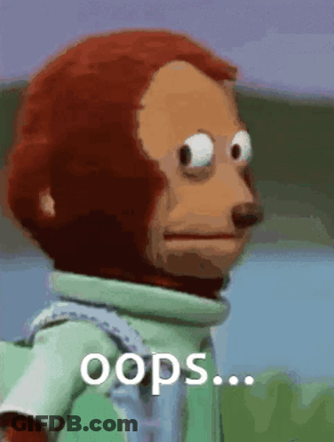 Stuffed Monkey Backpack Saying Oops GIF