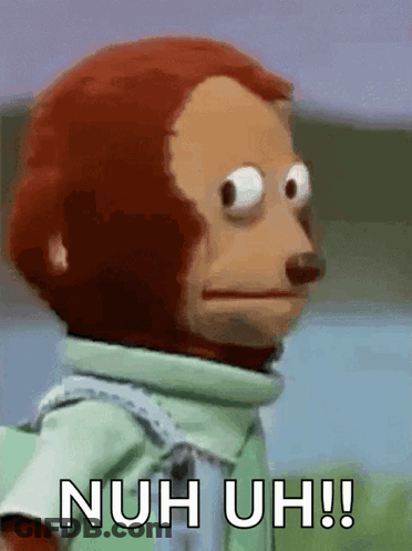 Stuffed Monkey Saying Nuh Uh GIF