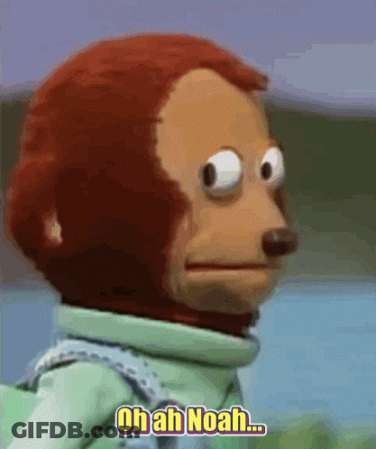 Stuffed Monkey With Oh Ah Noah GIF