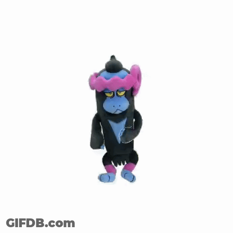 Stuffed Monkey With Pink Crown GIF