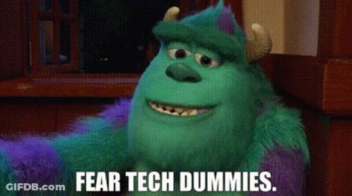 Stuffed Monster From Monsters Inc Saying Fear Tech Dummies GIF