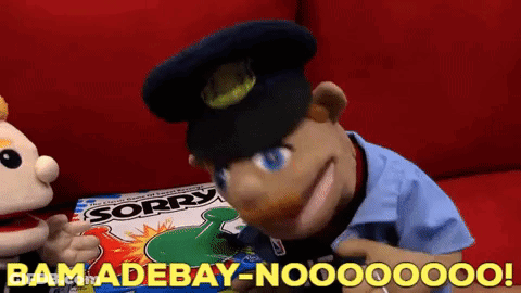 Stuffed Police Officer Holding Sorry Game GIF