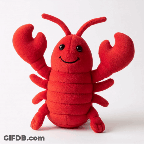 Stuffed Red Lobster Smiling GIF