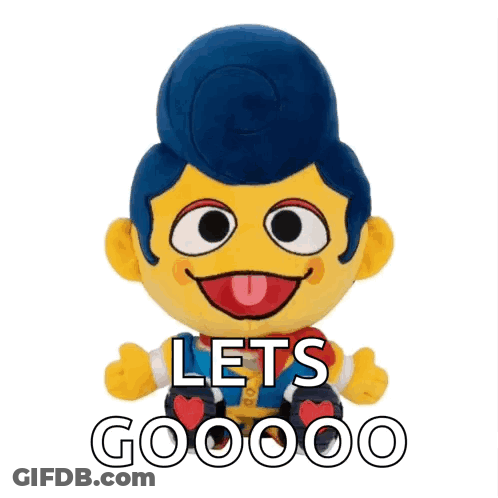 Stuffed Toy Saying Lets Goooo GIF