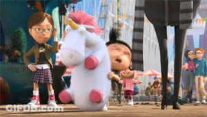 Stuffed Unicorn Held By Girl GIF