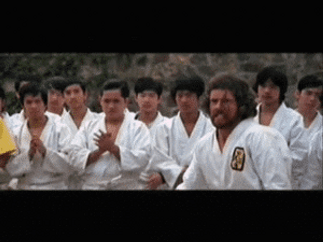 Stunned Bruce Lee Stance GIF