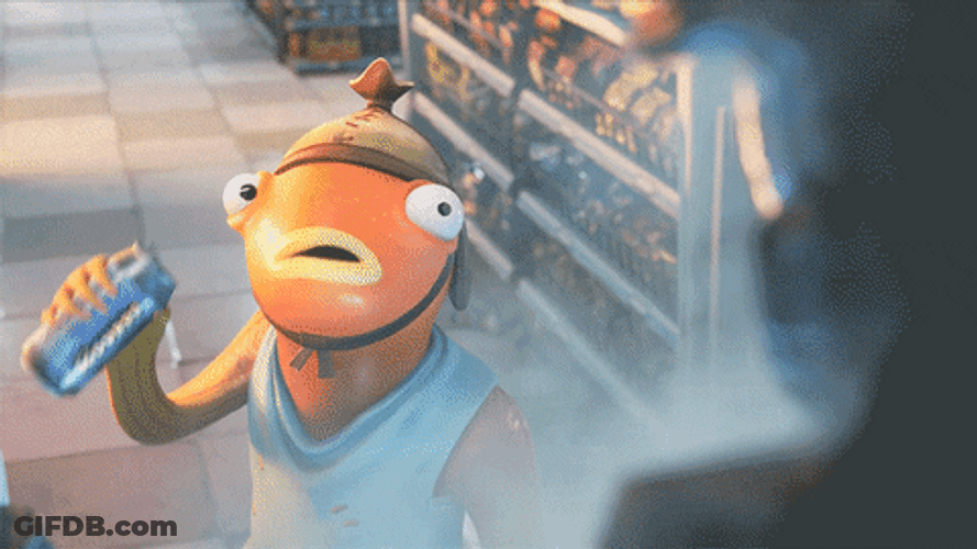 Stunned Fortnite Fishstick GIF