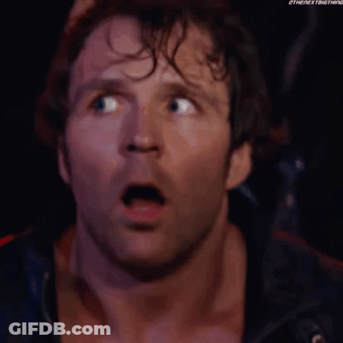 Stunned Shocked Dean Ambrose GIF