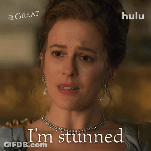 Stunned Woman With Necklace GIF