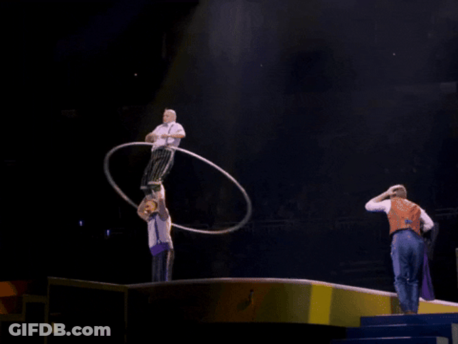 Stunning Circus Hula Hoop Stunt Ringling Bros GIF