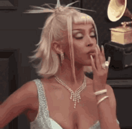Stunning Doja Cat Blowing Kiss GIF