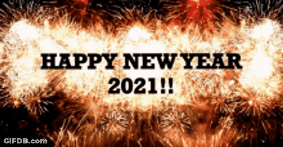 Stunning Fireworks Display Happy New Year 2021 GIF