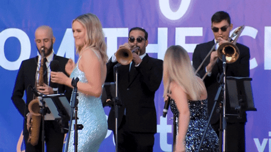 Stunning On Stage Bugle Jamming GIF