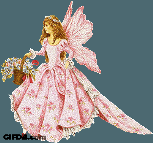 Stunning Pink Ball Gown Dress Fairy GIF