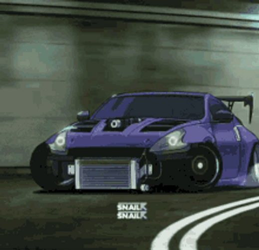 Stunning Race Car Drifting With Burn Out GIF