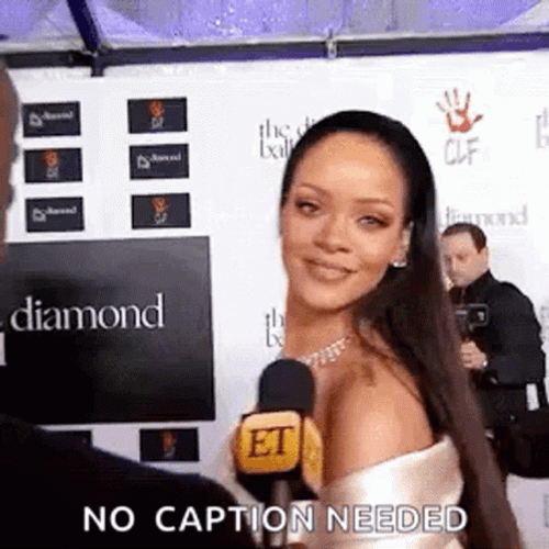 Stunning Rihanna Winking No Caption Needed GIF