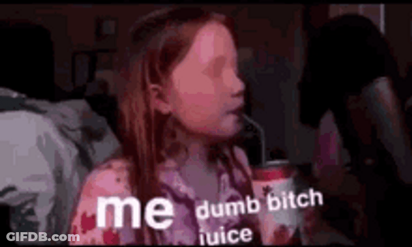 Stupid People Sip Juice Smile Vlog GIF