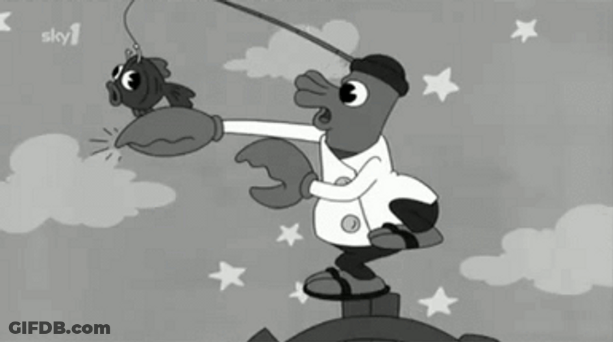 Stupid Zoidberg Trying Catch Fish GIF