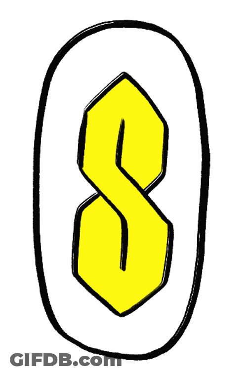 Stussy Letter S Black Border GIF
