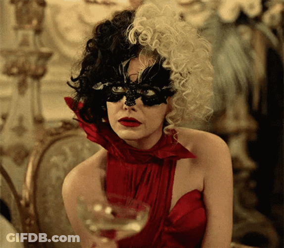 Stylish Cruella Masked Smile GIF