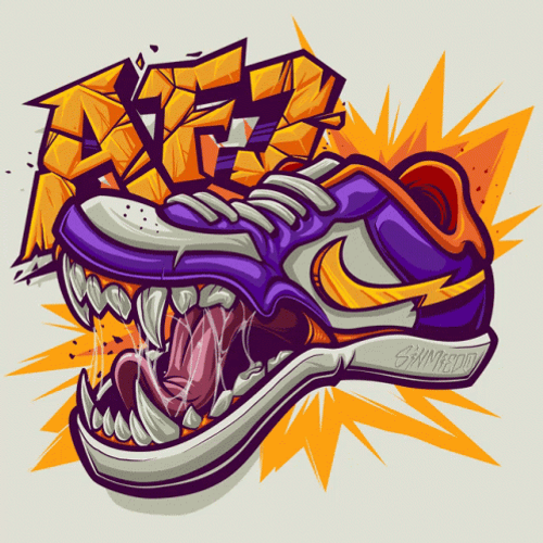 Stylish Nike Air Force Shoe GIF