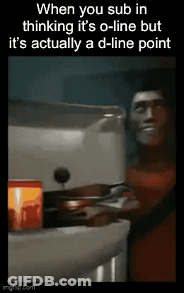 Subbing In Thinking O-Line But Actually D-Line Point GIF