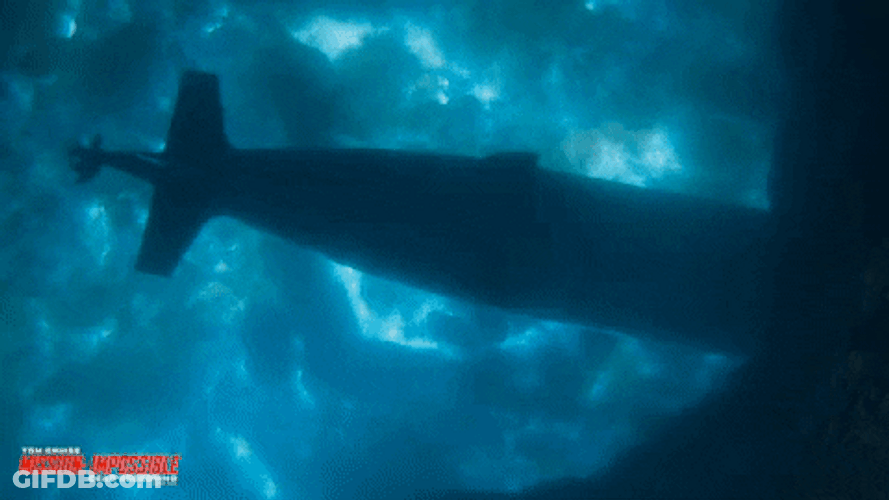 Submarine Exploding Underwater Mission Impossible GIF