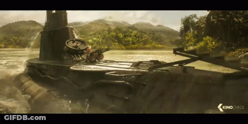 Submarine In Water With Kinocheck GIF