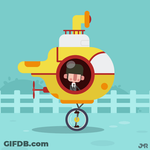 Submarine With One Wheel GIF