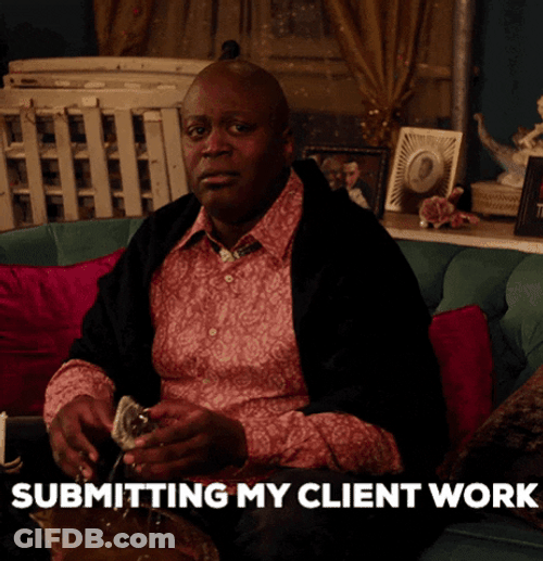 Submitting My Client Work God Speed GIF