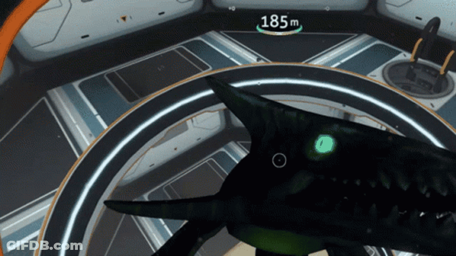 Subnautica Boneshark Spinning GIF