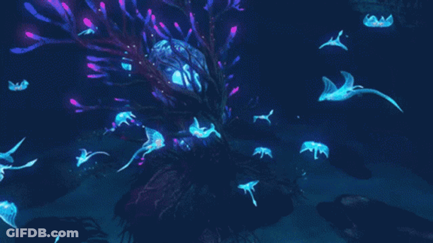 Subnautica Cove Tree Jellyray GIF