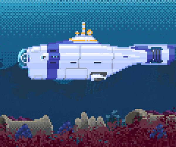Subnautica Pixel Art Sticker GIF