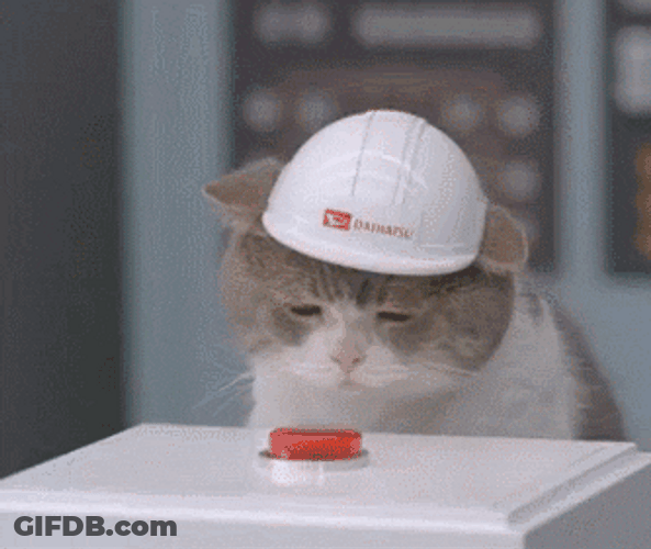 Subscribe Button Cat Causing Explosion Meme GIF