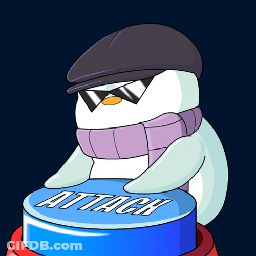 Subscribe Pudgy Penguin Pushing Button GIF