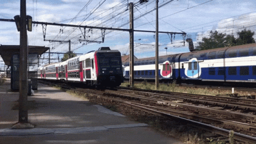 Suburb Train Moving GIF