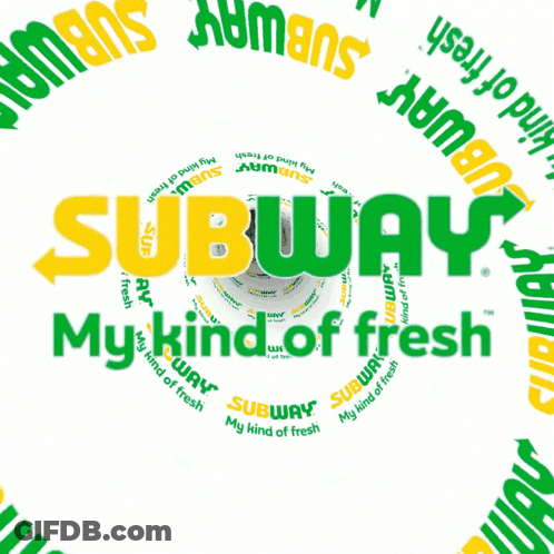 Subway Ad Saying Eat Fresh GIF