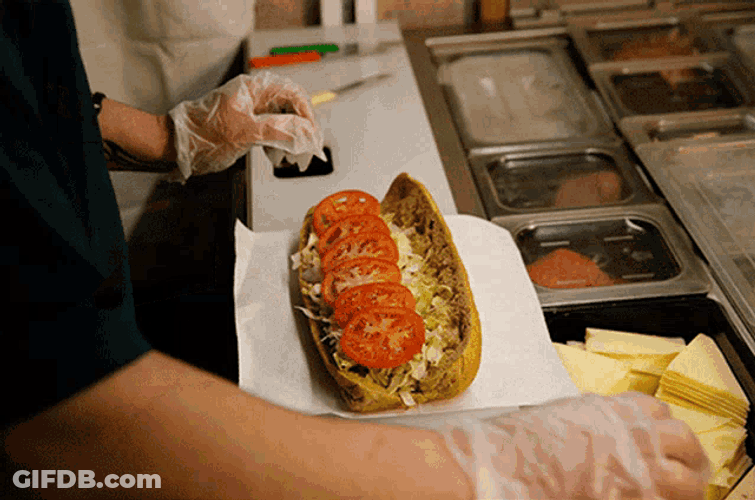 Subway Sandwich Making GIF