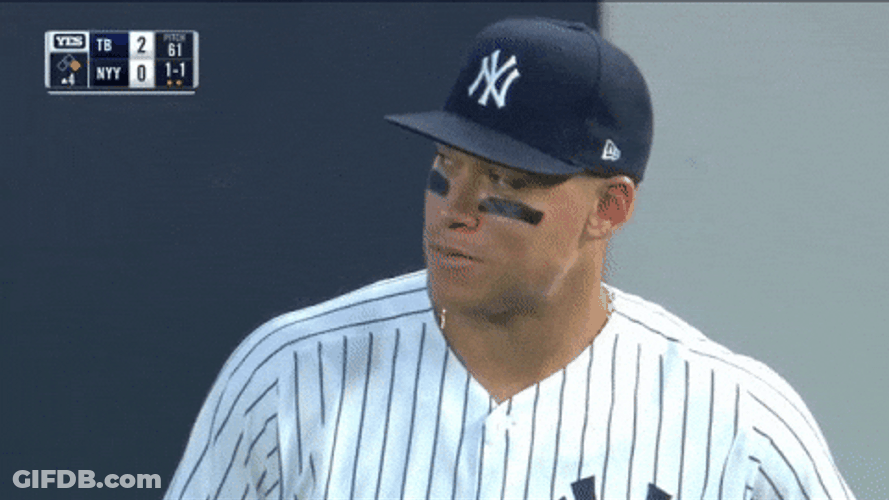 Subway Series Aaron Judge Chewing GIF