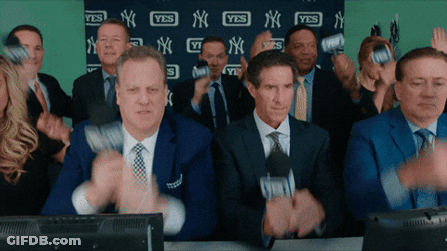 Subway Series People Cheering YMCA GIF
