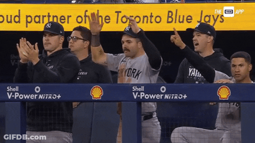 Subway Series Yankees Cheering On The Side GIF
