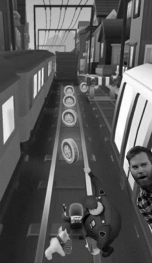 Subway Surfers Guard Caught Jake GIF