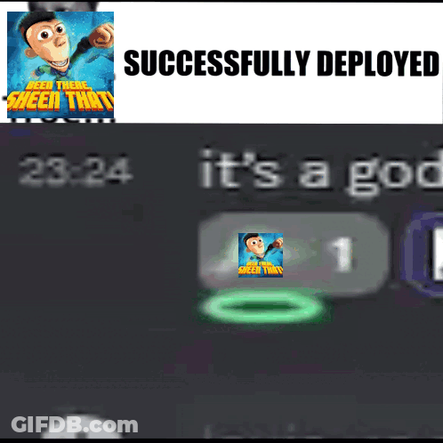 Successfully Deployed God 23:24 Display GIF